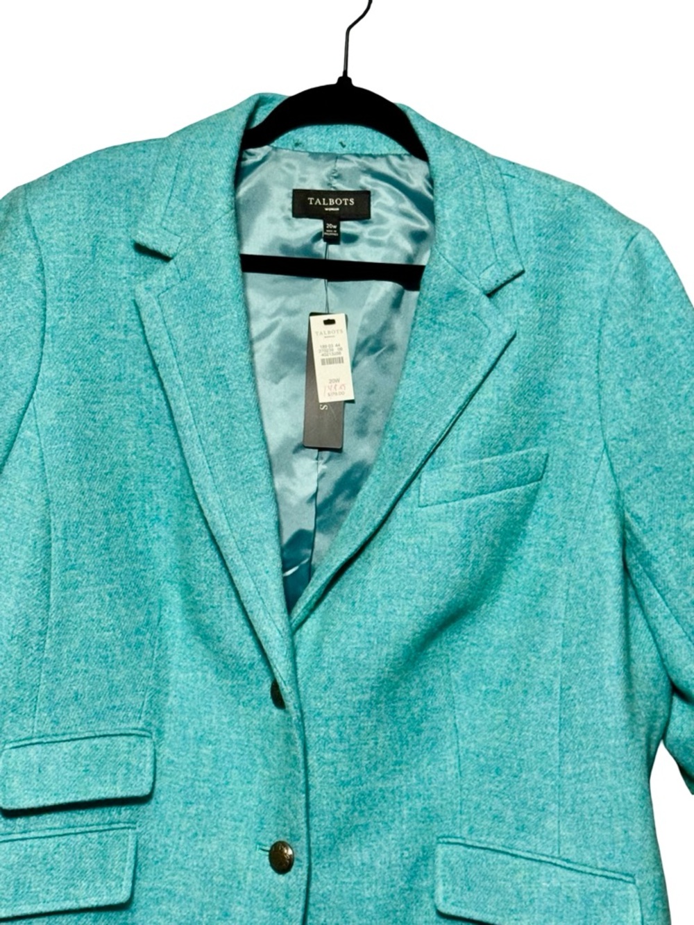 NWT Talbots Wool Blend Classic Button Front Structured Blazer Jacket - Picture 3 of 13